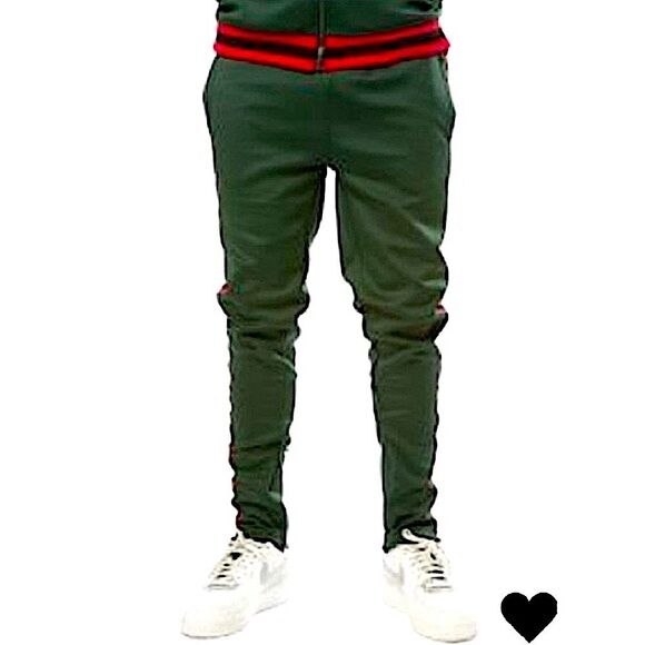 FBRK Red & Green NU Standard Track Jacket & Tapered Matching Joggers Mens size S - Picture 6 of 6